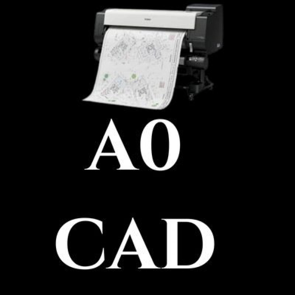 A0 Siyah Beyaz Cad Baskısı