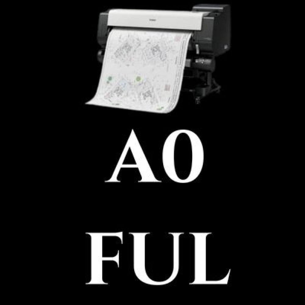 A0 Siyah Beyaz Full Yoğunluk Baskı