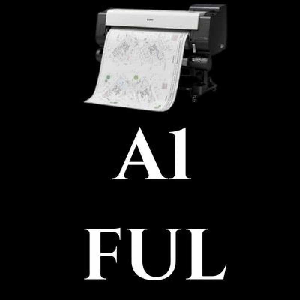 A1 Siyah Beyaz Full Yoğunluk Baskı