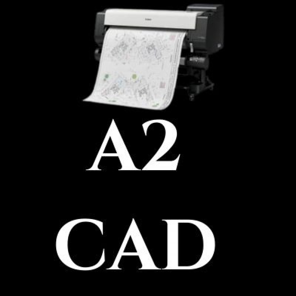 A2 Siyah Beyaz Cad Baskısı